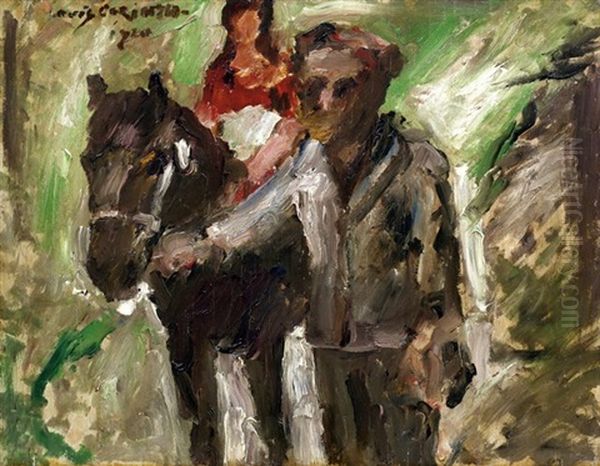 Kind Zu Pferd Oil Painting by Lovis Corinth