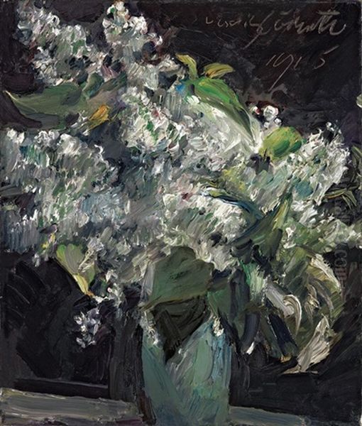 Flieder In Vase Oil Painting by Lovis Corinth