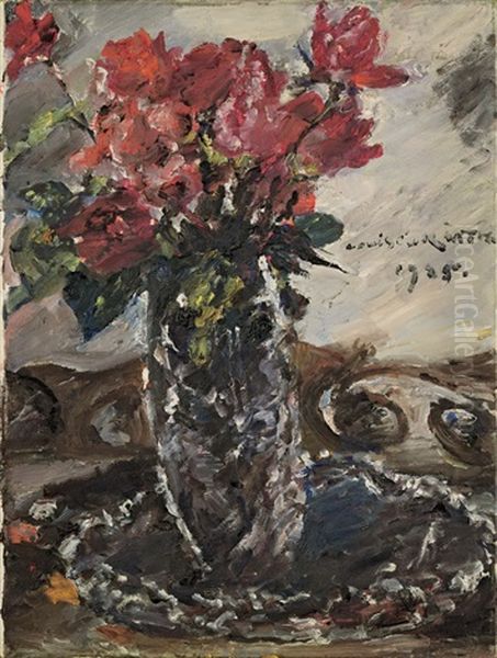 Rote Rosen Oil Painting by Lovis Corinth