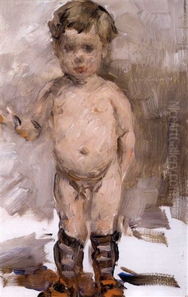 Stehender Nackter Knabe Oil Painting by Lovis Corinth