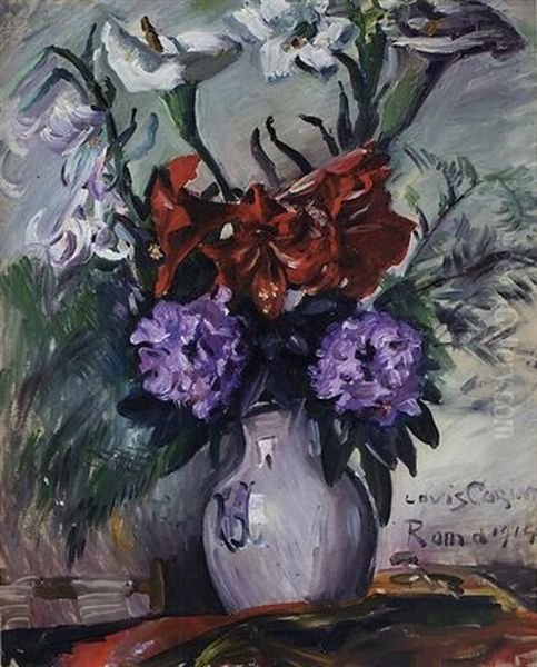 Romische Blumen Im Krug (roman Flowers In A Jug) Oil Painting by Lovis Corinth