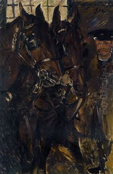 Kutschpferde Oil Painting by Lovis Corinth