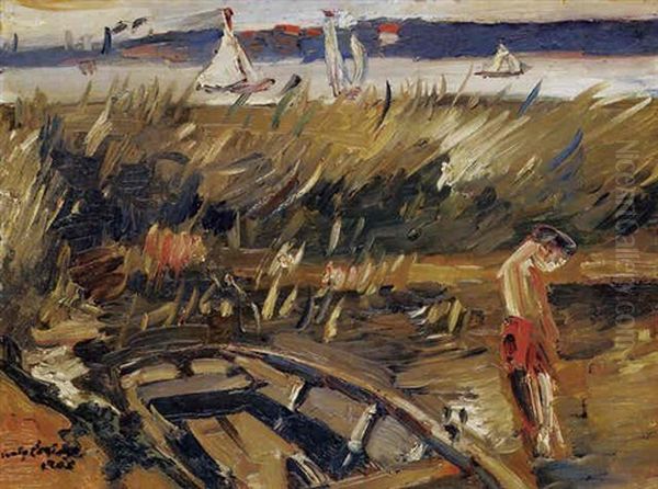 Kahn Im Schlid Am Muritzsee Oil Painting by Lovis Corinth