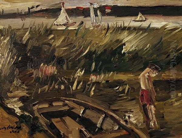 Kahn Im Schilf Am Muritzsee Oil Painting by Lovis Corinth