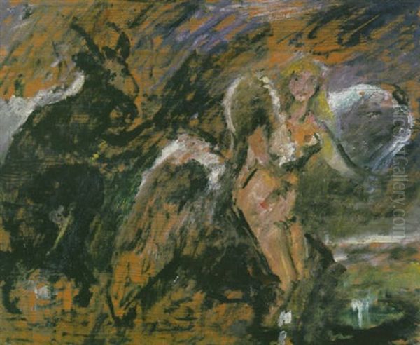 Nymphe Oil Painting by Lovis Corinth