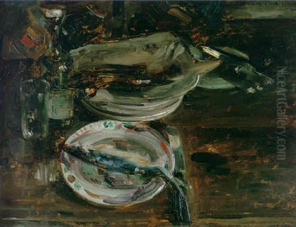 Katerfruhstuck Oil Painting by Lovis Corinth