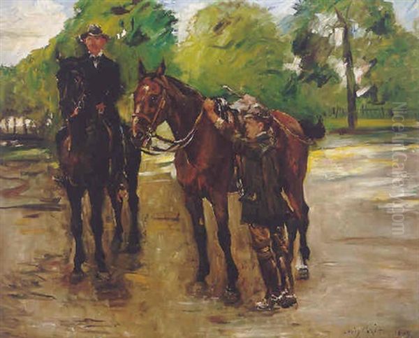 Reiter In Mecklenburg Oil Painting by Lovis Corinth