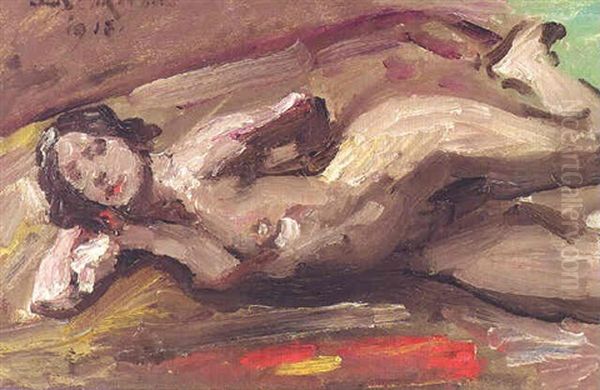 Liegender Weiblicher Akt Oil Painting by Lovis Corinth