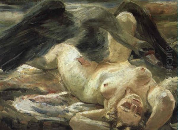 Leda Mit Dem Schwan Oil Painting by Lovis Corinth