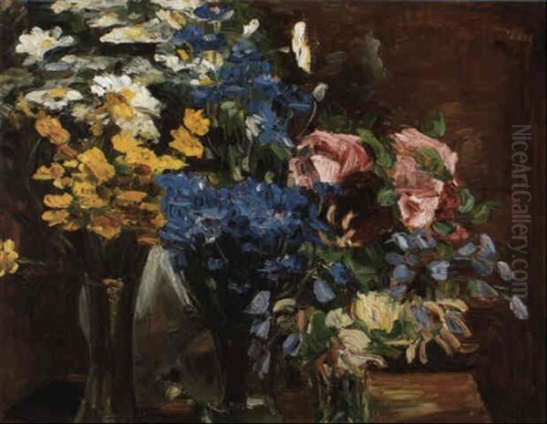 Blumenstilleben Oil Painting by Lovis Corinth