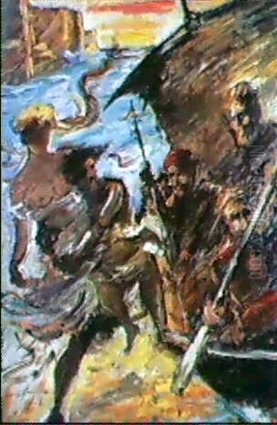 Raub Der Sabinerin Oil Painting by Lovis Corinth