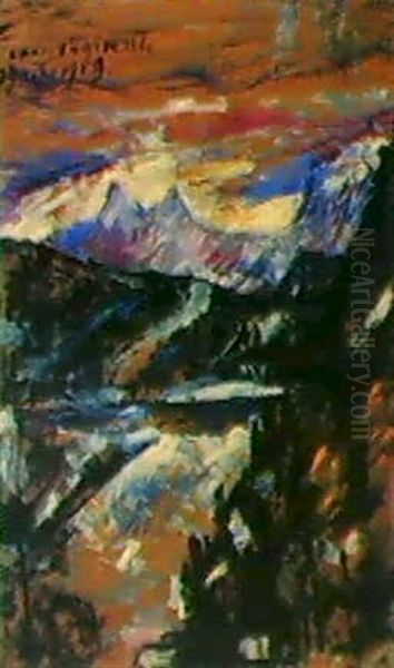 Walchensee Oil Painting by Lovis Corinth