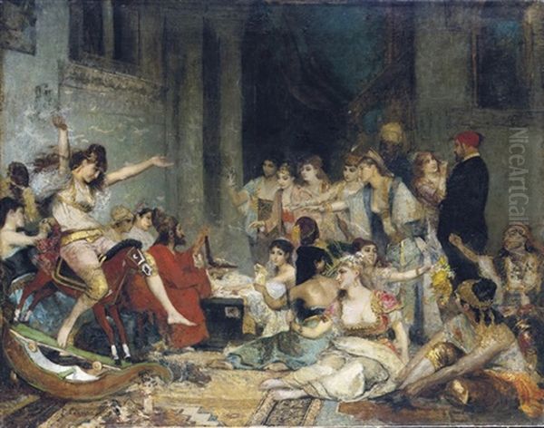 In The Harem Oil Painting by Fernand Cormon