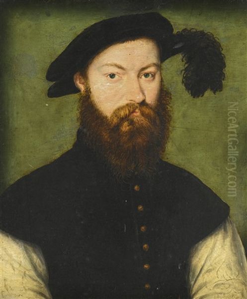 Portrait Of A Gentleman, Presumed To Be Rene De Batarnay, Comte Du Bouchage Oil Painting by  Corneille de Lyon