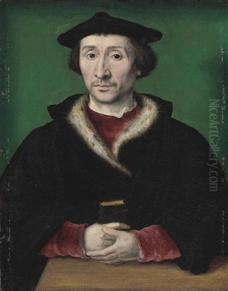 Portrait Of A Gentleman, Half-length Oil Painting by  Corneille de Lyon