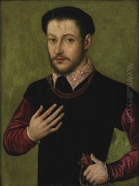 Portrait Of A Young Man Oil Painting by  Corneille de Lyon