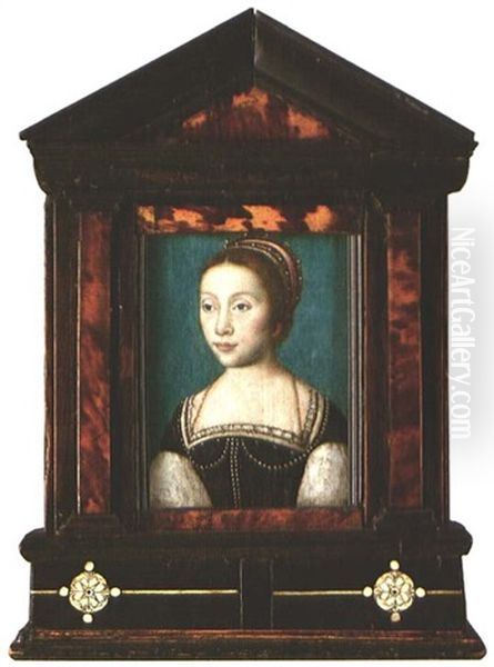 Portrat Der Francoise De Longwy, Comtesse De Chabot-charny, Gemahlin Des Admirals Philippe, Comte De Chabot-charny Oil Painting by  Corneille de Lyon