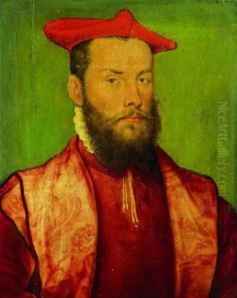 Portrait D'odet De Colligny, Cardinal De Chatillon, Eveque De Beauvais Oil Painting by  Corneille de Lyon