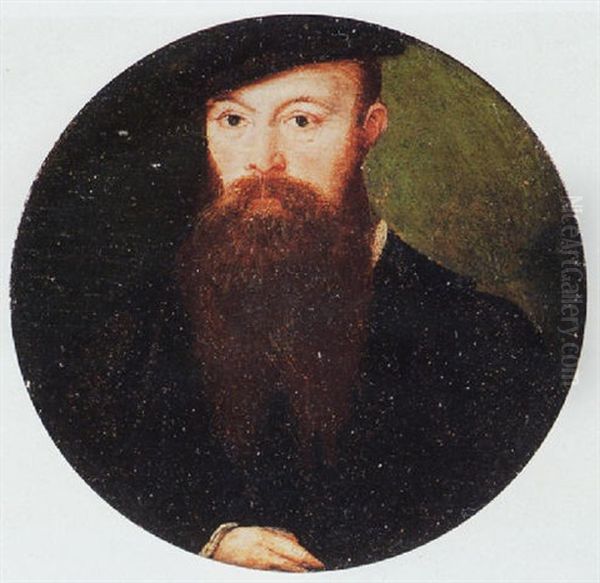 Portrait Of A Gentleman In A Black Doublet And Cap Oil Painting by  Corneille de Lyon