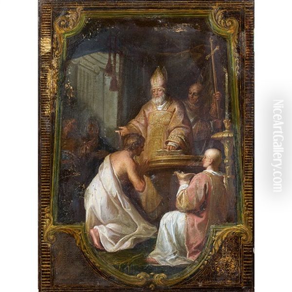 Le Bapteme Oil Painting by Michel Corneille the Younger