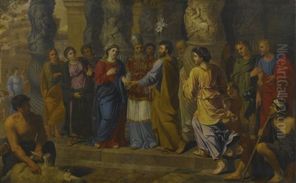 Marriage Of The Virgin Oil Painting by Michel Corneille the Younger