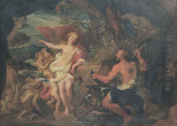 Venus Demandant A Vulcain Des Armes Pour Enee Oil Painting by Michel Corneille the Younger