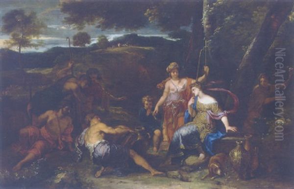 The Meeting Of Jacob And Rachel At Haran's Well Oil Painting by Michel Corneille the Younger