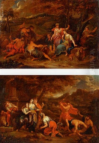 Jacob And Rachel At The Well Oil Painting by Michel Corneille the Younger