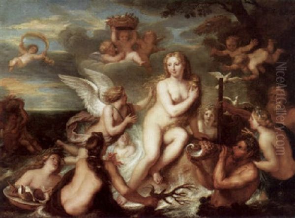 The Triumph Of Galatea Oil Painting by Michel Corneille the Younger