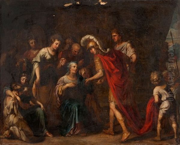 La Famille De Darius Aux Pieds D'alexandre Oil Painting by Jean-Baptiste Corneille