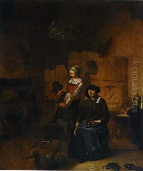 Interieur De Pharmacie Oil Painting by Pieter (Kunst) Cornelisz