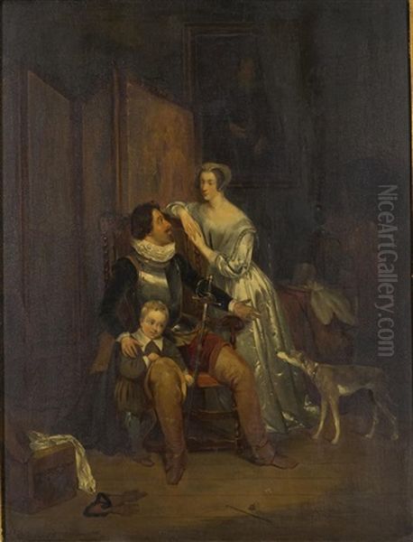 Story Of The Campaign Oil Painting by Jacobus Ludovicus Cornet