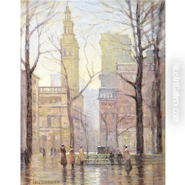 Madison Square Park Oil Painting by Paul Cornoyer