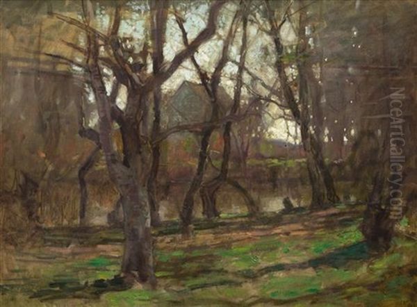 River Through The Woods Oil Painting by Paul Cornoyer