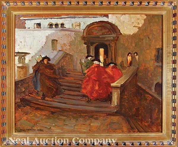 Carnival In Venice Oil Painting by Paul Cornoyer