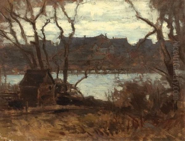 Rock Neck, N.y. Oil Painting by Paul Cornoyer