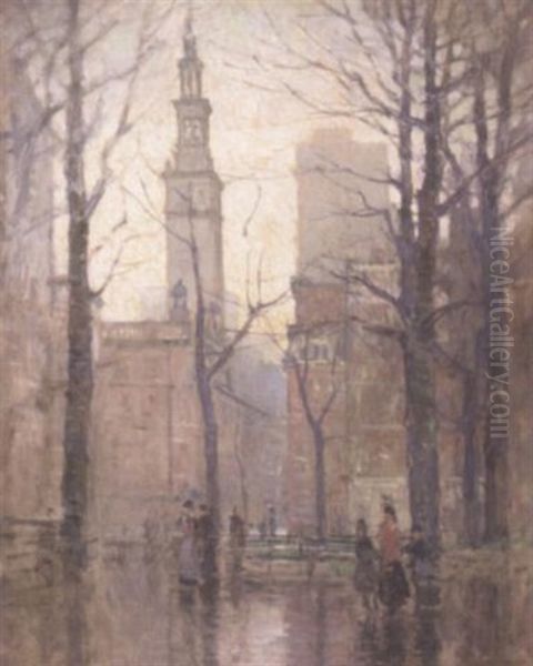 Madison Square In New York Oil Painting by Paul Cornoyer