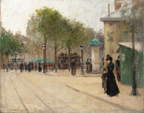 Paris Oil Painting by Paul Cornoyer