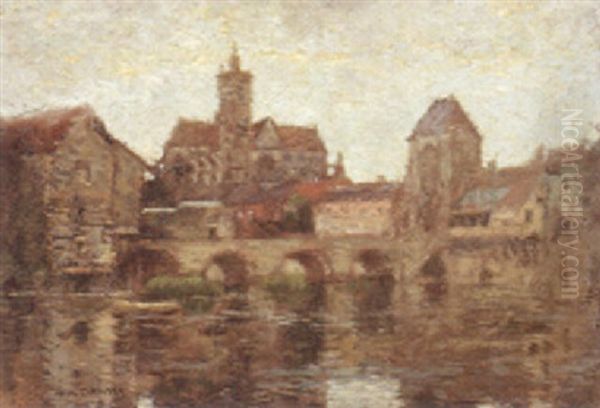 River Through A French Village Oil Painting by Paul Cornoyer