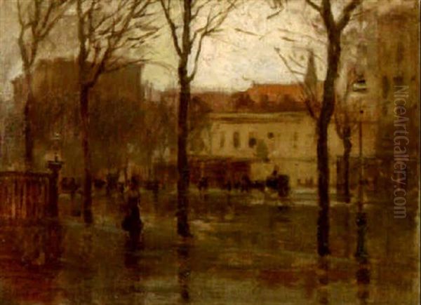 Central Park West Oil Painting by Paul Cornoyer