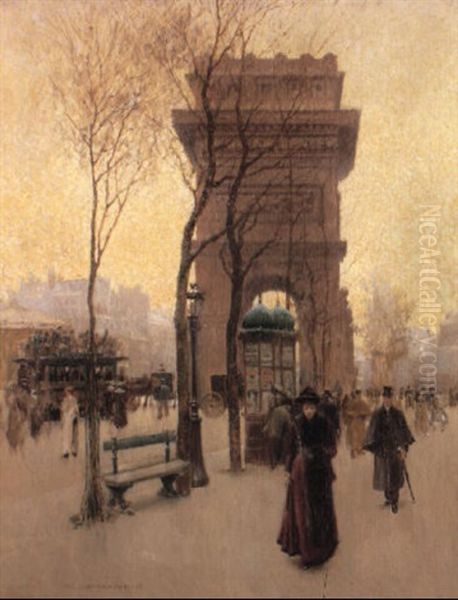 L'arc De Triomphe De  L'etoile Oil Painting by Paul Cornoyer