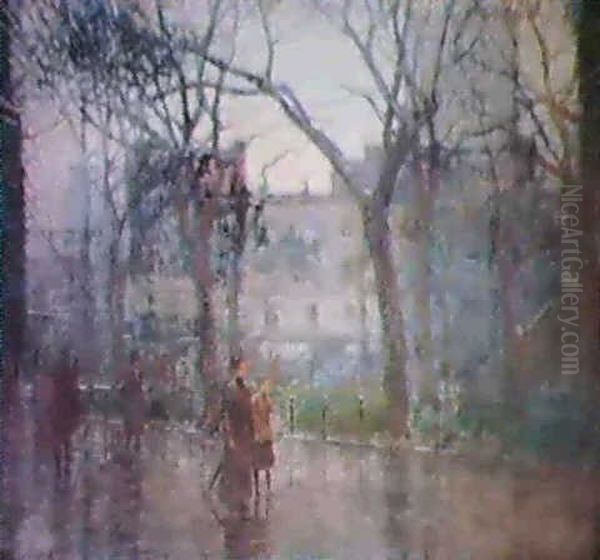 Street Scene Oil Painting by Paul Cornoyer