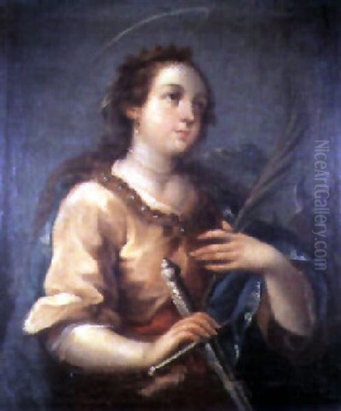 Saint Catherine Of Alexandria Oil Painting by Juan de Correa da Vivar