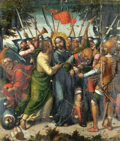 The Arrest Of Christ Oil Painting by Juan Correa de Vivar