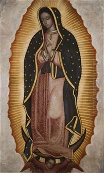 Virgen De Guadalupe Oil Painting by Juan de Correa