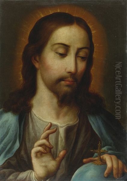 Christ Holding The Globe Oil Painting by Juan de Correa