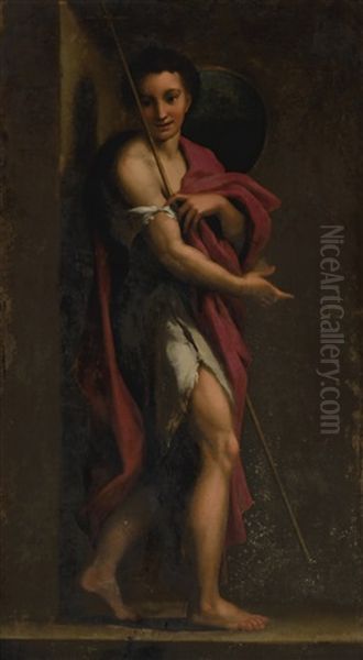 Saint John The Baptist Oil Painting by  Correggio