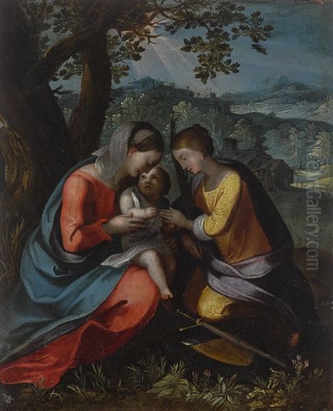 The Mystic Marriage Of Saint Catherine Of Alexandria Oil Painting by  Correggio