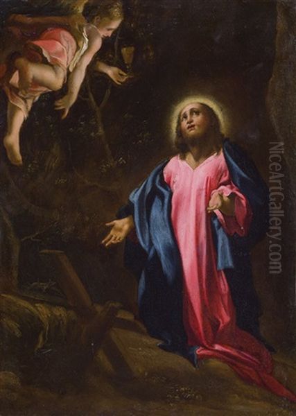 Christ In The Garden Of Gethsemane Oil Painting by  Correggio