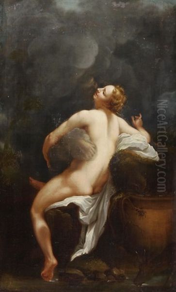 Jupiter Und Io Oil Painting by  Correggio